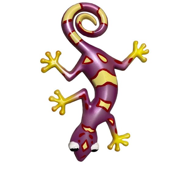 Lizard Gecko Hanging Wall Art Decor Set of 4 - Picture 2 of 10